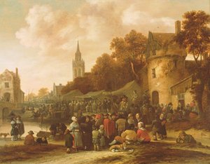 The Village Fair, 17th Century by Salomon Rombouts